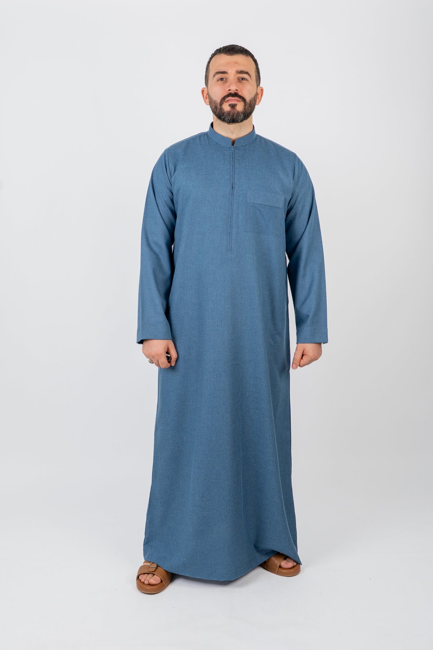 ثوب كتان قطري رجالي
