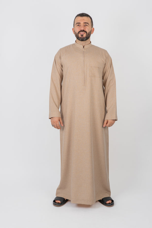 ثوب كتان قطري رجالي