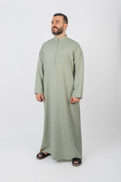 ثوب كتان قطري رجالي