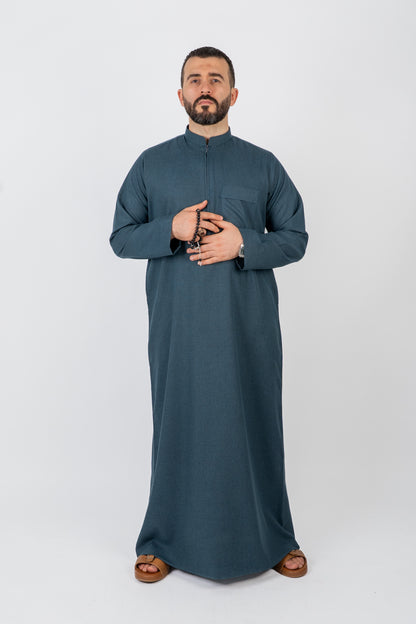 ثوب كتان قطري رجالي
