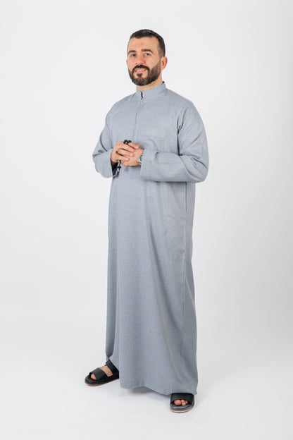 ثوب كتان قطري رجالي